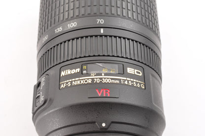 [Exc+5] Nikon AF-S NIKKOR 70-300mm f/4.5-5.6G ED VR Zoom Lens