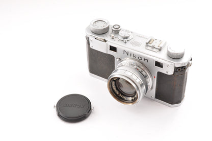 [Exc+4] Nikon MS Black Sync Rangefinder + [AS-IS] NIKKOR-H.C 5cm f/2