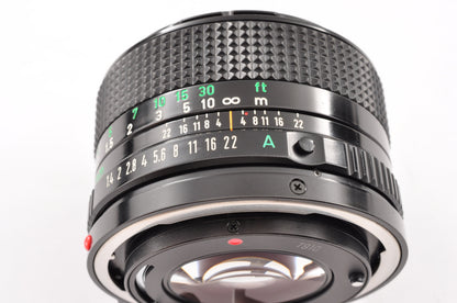 [Exc+5] Canon New FD NFD 50mm f/1.4 MF Lens