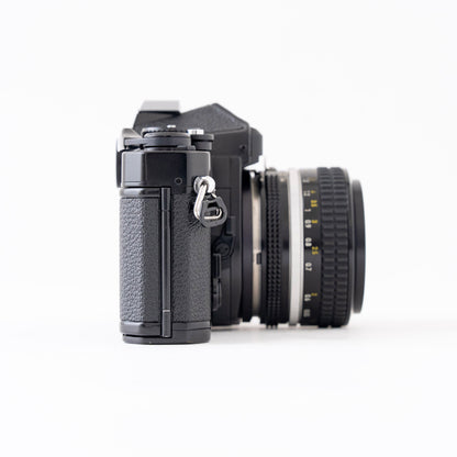 [Exc+5] Nikon FE Black 35mm SLR Film Camera + Ai NIKKOR 50mm f/1.4 Lens