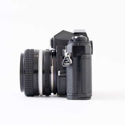 [Exc+5] Nikon FE Black 35mm SLR Film Camera + Ai NIKKOR 50mm f/1.4 Lens
