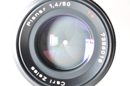 [N Mint] CONTAX Carl Zeiss Planar T* 50mm f/1.4 MMJ MF Lens C/Y Mount