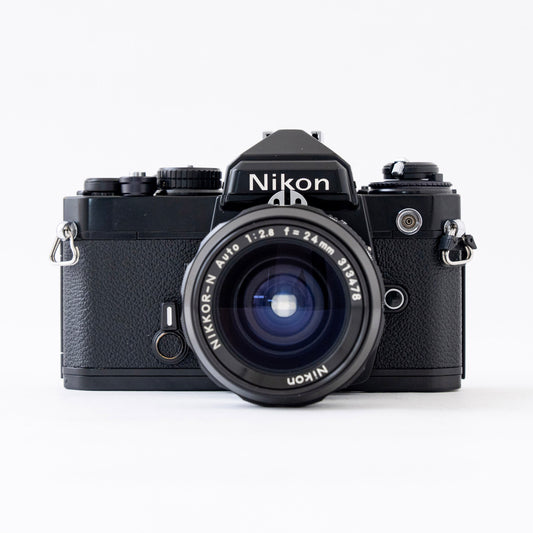 [Exc+5] Nikon FE Black + NIKKOR-N Auto 24mm f/2.8 Lens Ai Converted