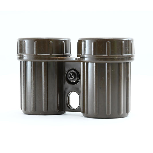 [Exc+4] UN Waterproof Double 35mm Film Roll Case Brown Belt Clip