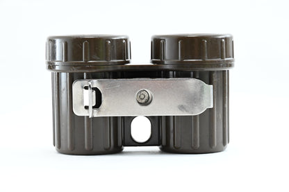 [Exc+4] UN Waterproof Double 35mm Film Roll Case Brown Belt Clip