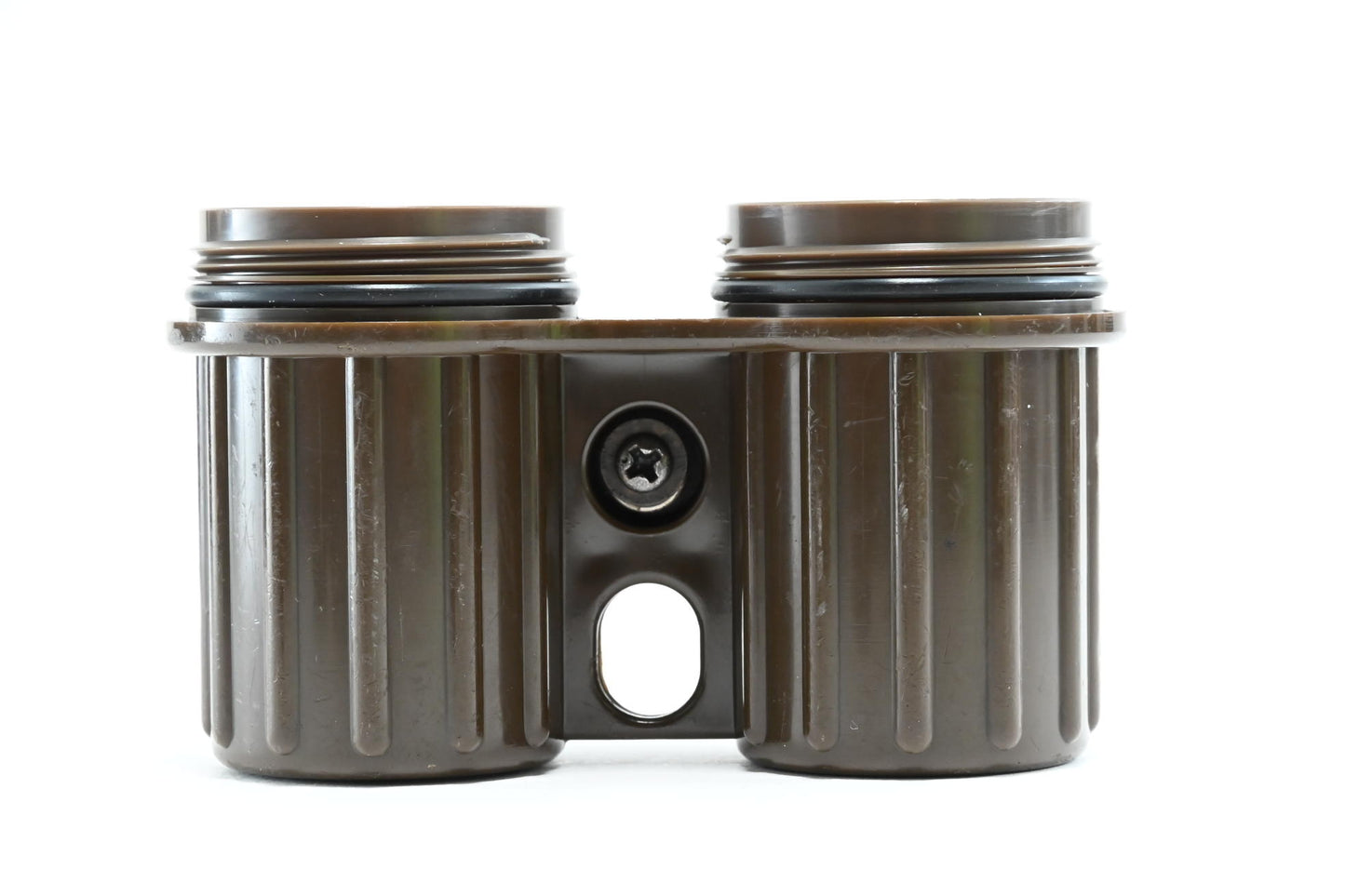 [Exc+4] UN Waterproof Double 35mm Film Roll Case Brown Belt Clip