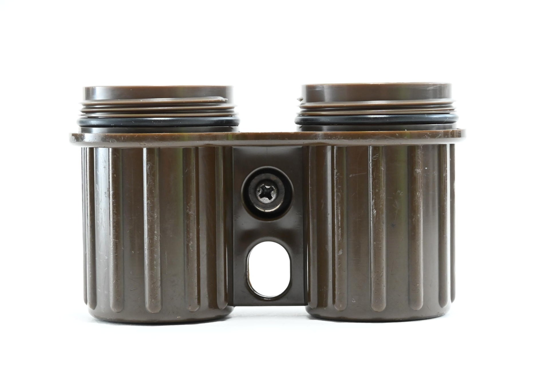[Exc+4] UN Waterproof Double 35mm Film Roll Case Brown Belt Clip