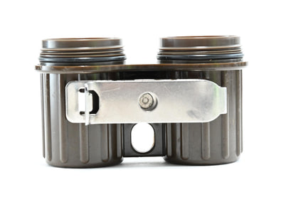 [Exc+4] UN Waterproof Double 35mm Film Roll Case Brown Belt Clip