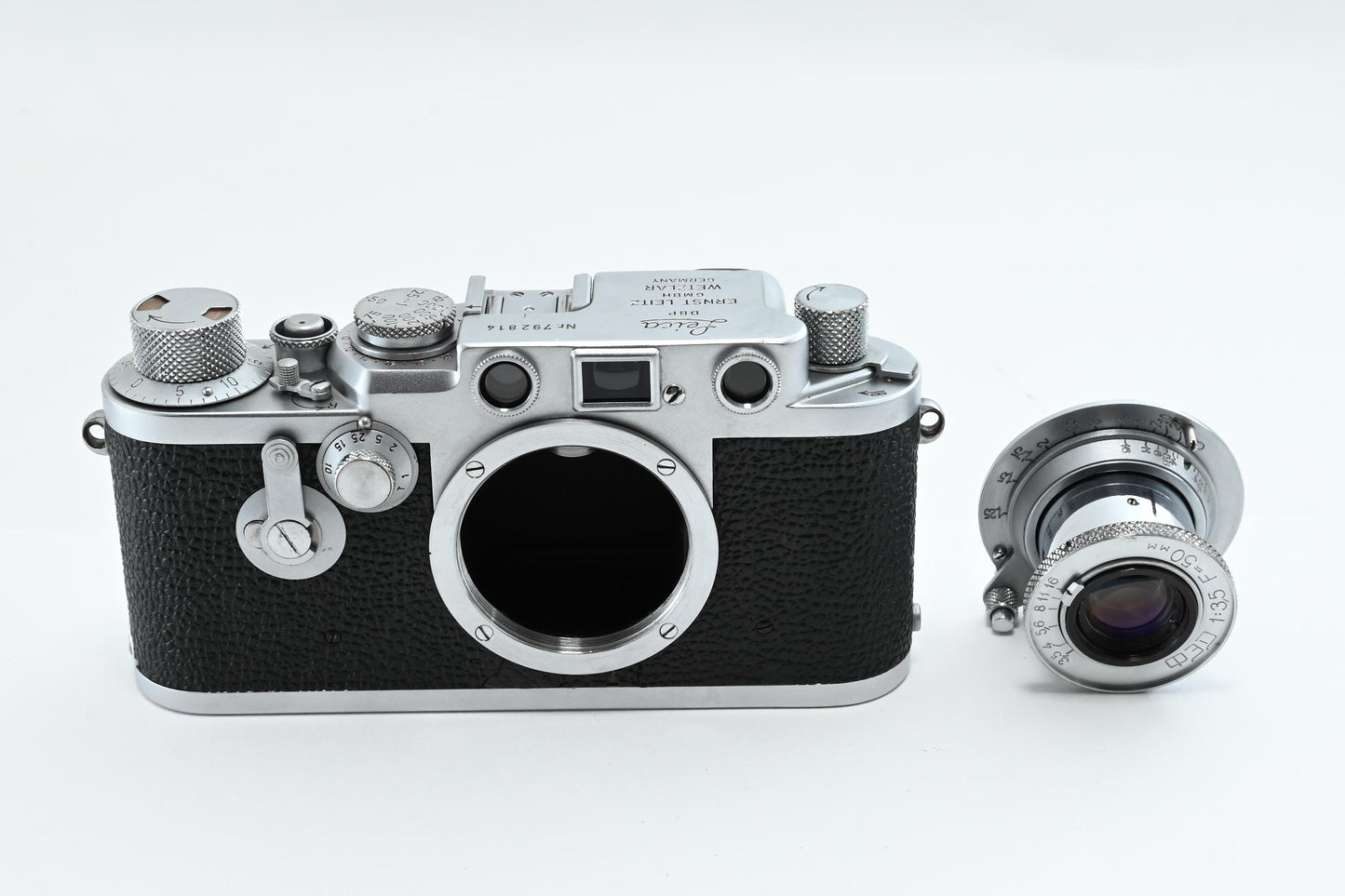 [Exc+4] Leica IIIf Rangefinder Film Camera + FED 50mm f/3.5