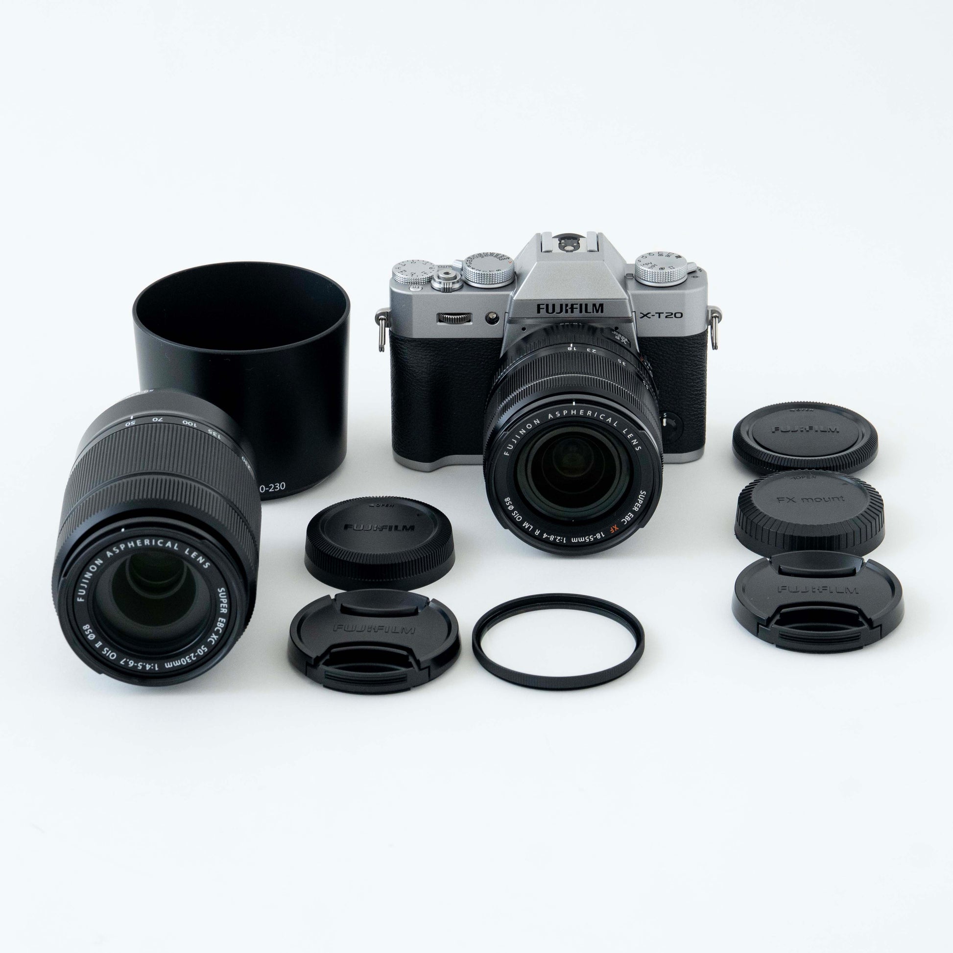 [N Mint] FUJIFILM X-T20 Silver SC:7,800 + XF 18-55mm + XC 50-230mm