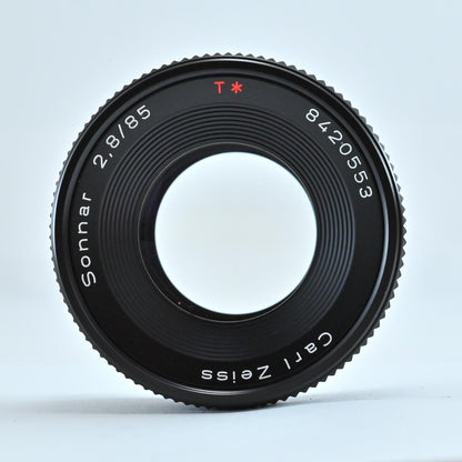 [N Mint] CONTAX Carl Zeiss Sonnar T* 85mm f/2.8 MMG MF Lens C/Y Mount