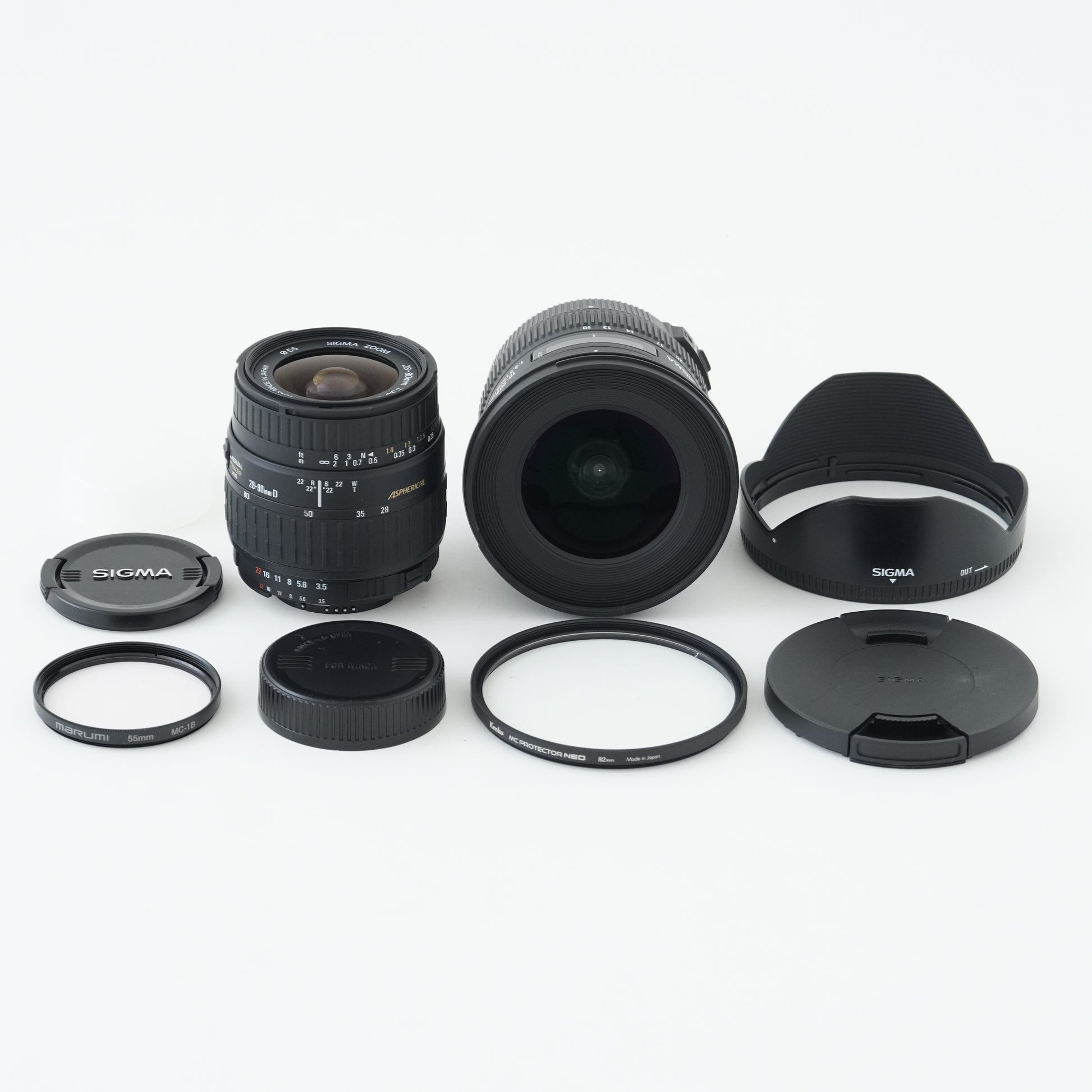 [N Mint] SIGMA 10-20mm f/3.5 DC HSM + 28-80mm F3.5-5.6 MACRO For Nikon F