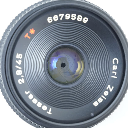 [Exc+5] CONTAX Carl Zeiss Tessar T* 45mm f/2.8 AEJ Lens C/Y Mount