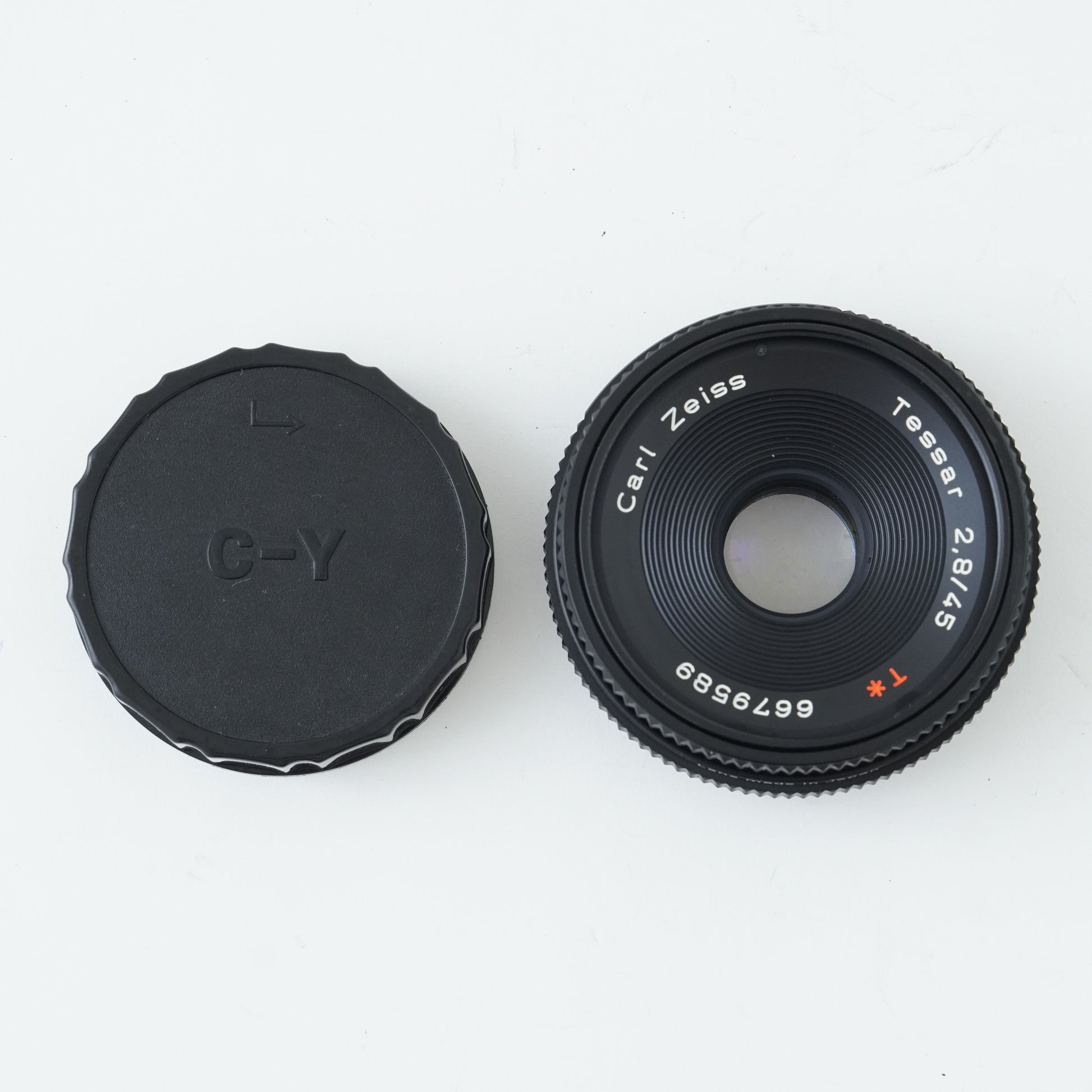 [Exc+5] CONTAX Carl Zeiss Tessar T* 45mm f/2.8 AEJ Lens C/Y Mount
