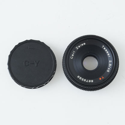 [Exc+5] CONTAX Carl Zeiss Tessar T* 45mm f/2.8 AEJ Lens C/Y Mount