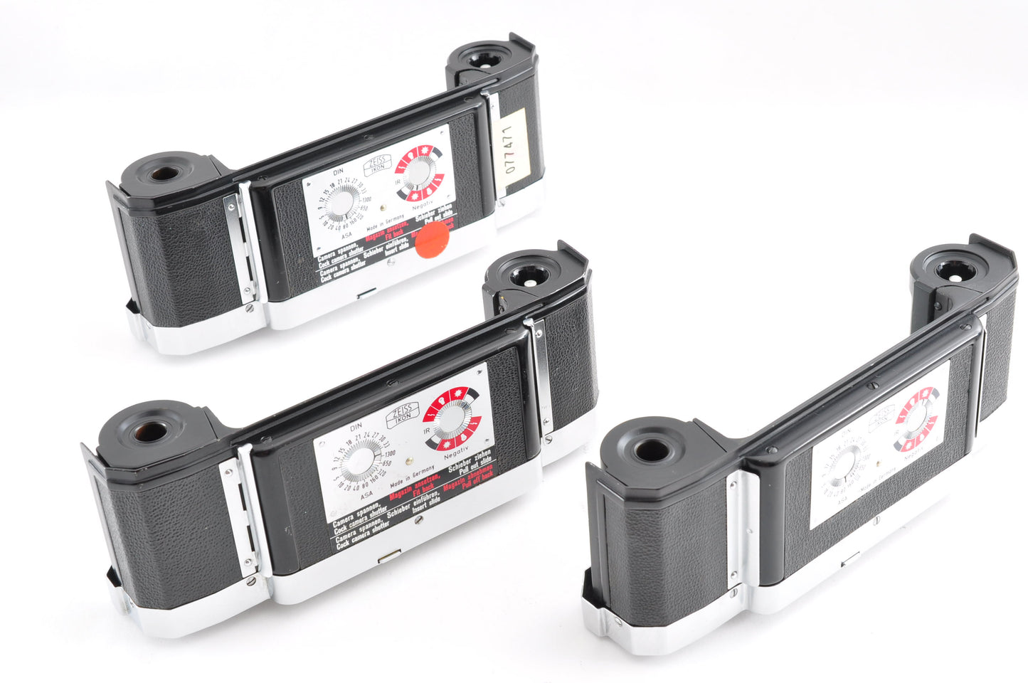 [N Mint] Zeiss Ikon Interchangeable Film Back Magazine 3PCS for Contarex #F213