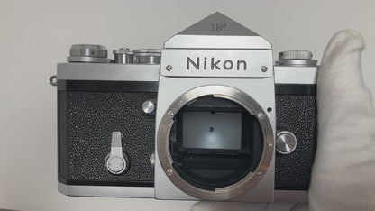 [Exc+5] Nikon F Eye level Silver 35mm SLR Film Camera #9401