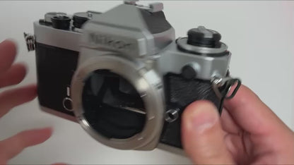 [Exc+5] Nikon FE Silver 35mm SLR Film Camera + Ai NIKKOR 135mm f/2.8 #3844