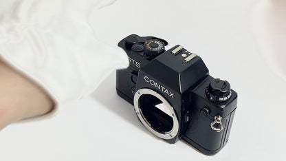 [Exc+5] CONTAX RTS II Quartz 35mm SLR Film Camera Data Back Quartz D-4  #7062