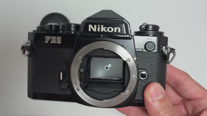 [Exc+5] Nikon FE2 Black 35mm SLR Film Camera From Japan #2191